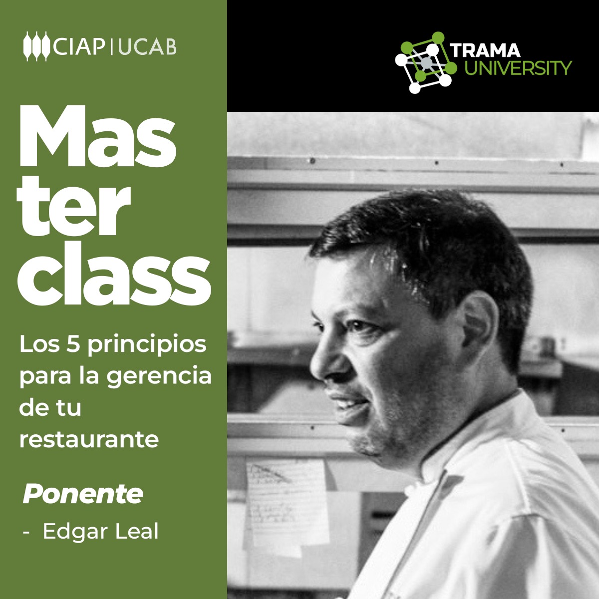 Materclass: Los 5 principios para la gerencia de tu restaurante.