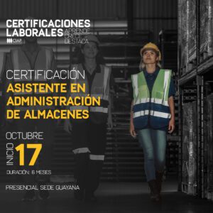 Certificación: Asistente en administración de almacenes.