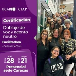 Certificación. Doblaje de voz y acento neutro.