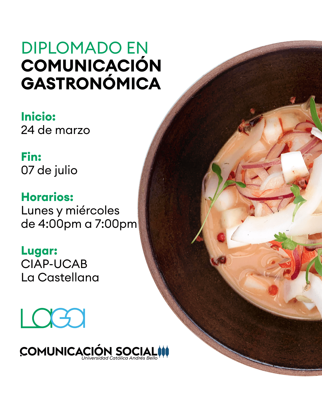 Diplomado. Comunicación gastronómica.